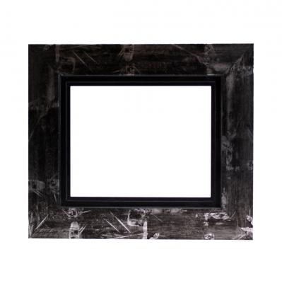 Caisse plate noire argent marbré