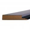 Caisse plate noire filet argent